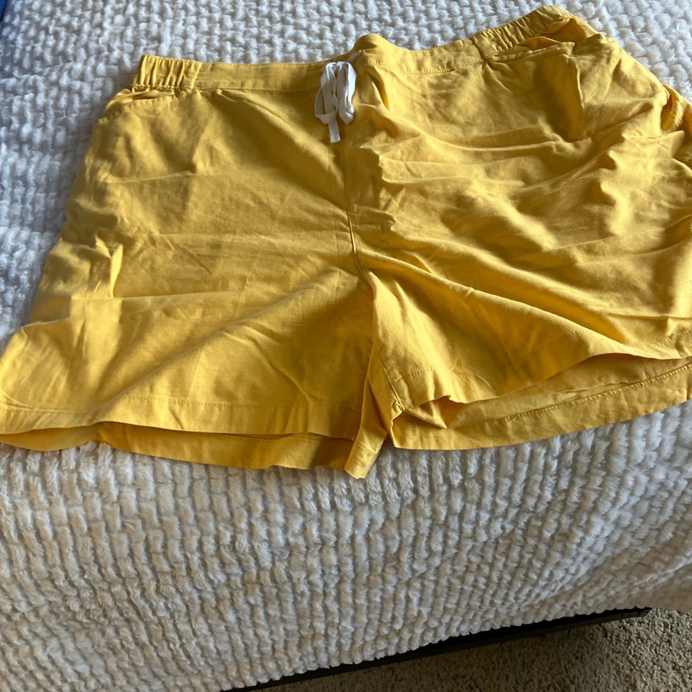 Lane Bryant Yellow Slub Short